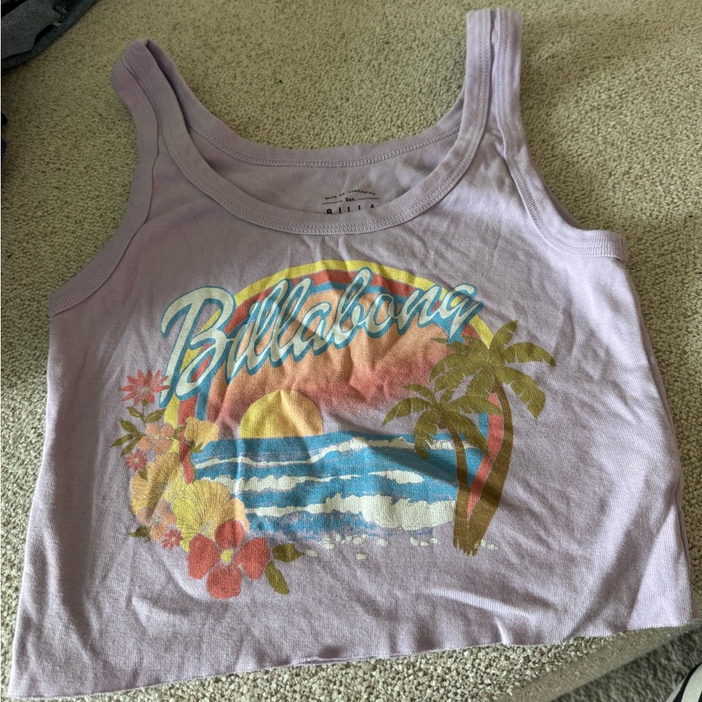 Billabong Pastel Purple Graphic Tank